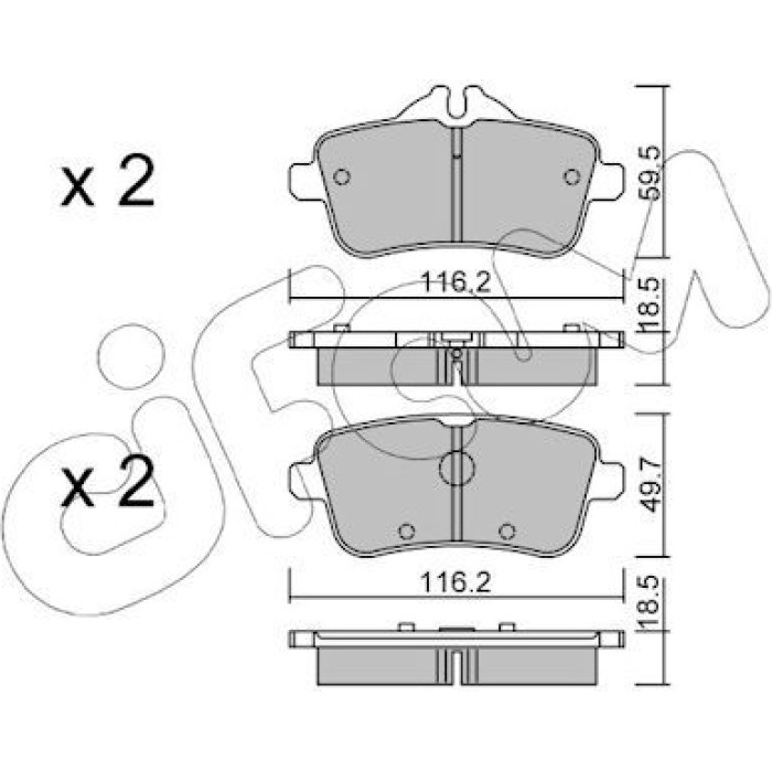 CIFAM Bremsbelagsatz, Scheibenbremse 822-968-0