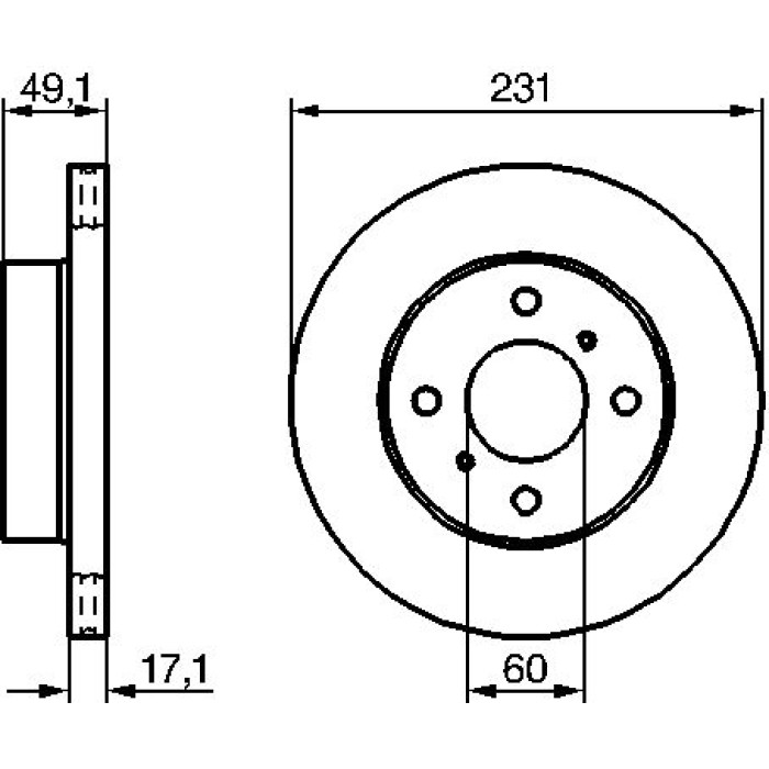 Bosch Bremsscheibe Vorderachse 0 986 479 241 Bosch Bremsscheibe Vorderachse 0 986 479 241