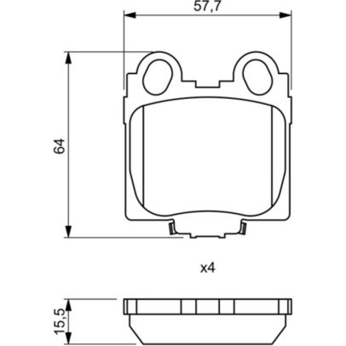 Bosch Bremsbelagsatz 0 986 494 231 Bosch Bremsbelagsatz 0 986 494 231