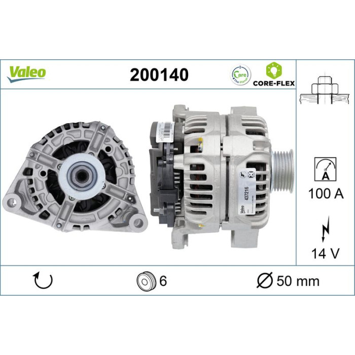 Valeo Lichtmaschine 200140 Valeo Lichtmaschine 200140