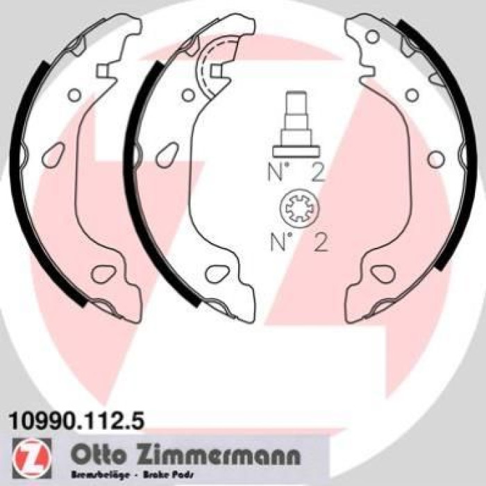 ZIMMERMANN Bremsbacken 10990.112.5 ZIMMERMANN Bremsbacken 10990.112.5