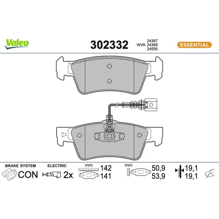 Valeo Bremsbelagsatz 302332
