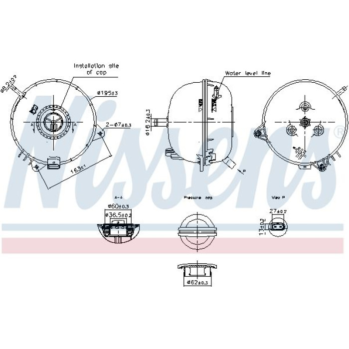 Nissens Kühlmittel-Ausgleichsbehälter 996313 Nissens Kühlmittel-Ausgleichsbehälter 996313