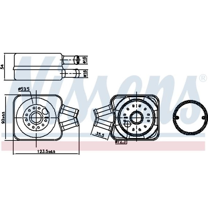 Nissens Ölkühler PKW 90607 Nissens Ölkühler PKW 90607