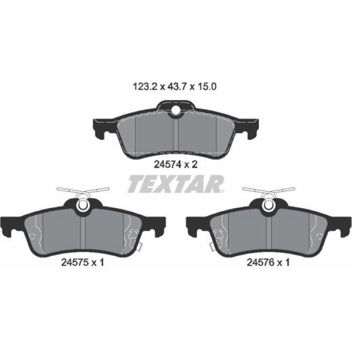 Textar Bremsbelagsatz 2457401 Textar Bremsbelagsatz 2457401