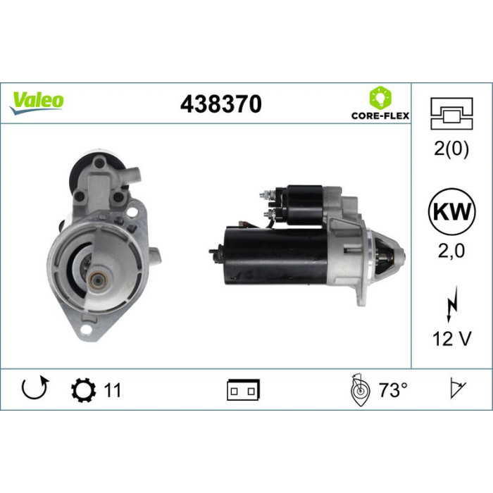 Valeo Anlasser 438370 Valeo Anlasser 438370