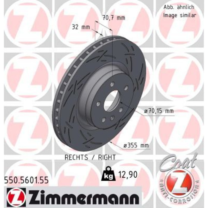 Zimmermann Bremsscheibe 550.5601.55 Zimmermann Bremsscheibe 550.5601.55