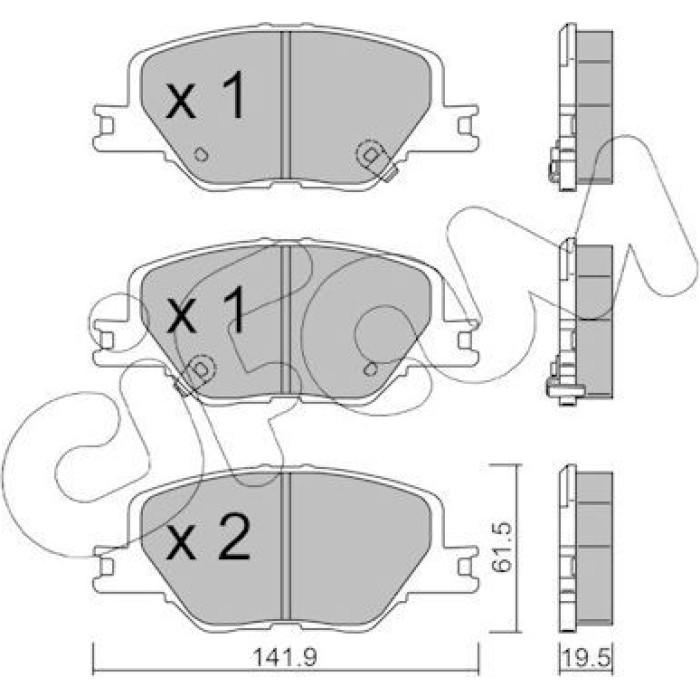 CIFAM Bremsbelagsatz, Scheibenbremse 822-1177-0 CIFAM Bremsbelagsatz, Scheibenbremse 822-1177-0