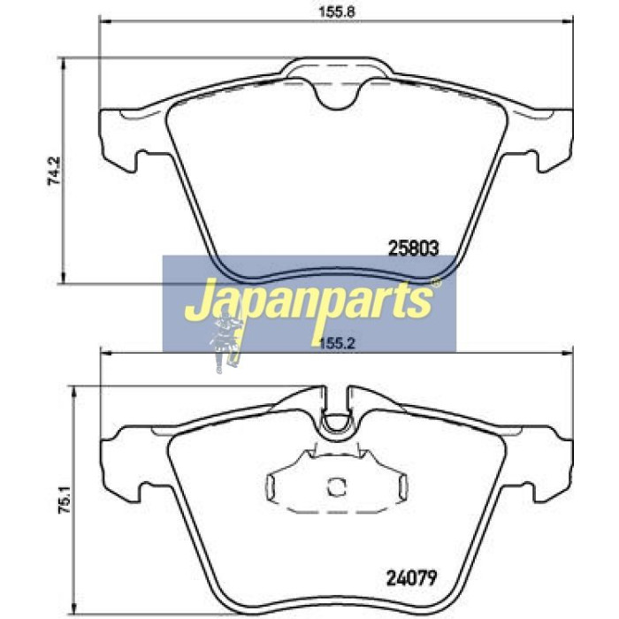 Japanparts Bremsbeläge PA-0346AF Japanparts Bremsbeläge PA-0346AF