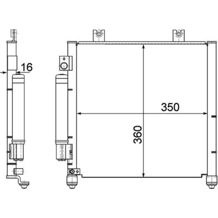 MAHLE Kondensator, Klimaanlage AC 353 000P MAHLE Kondensator, Klimaanlage AC 353 000P
