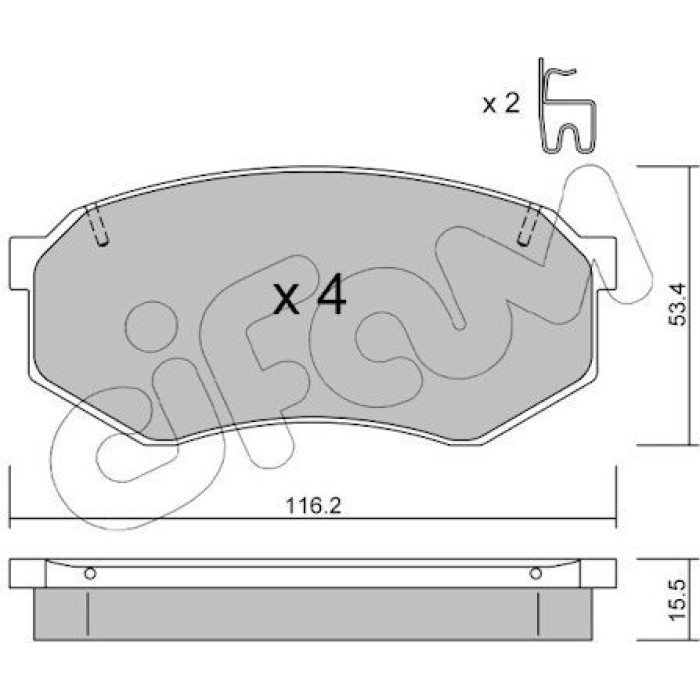CIFAM Bremsbelagsatz, Scheibenbremse 822-471-0