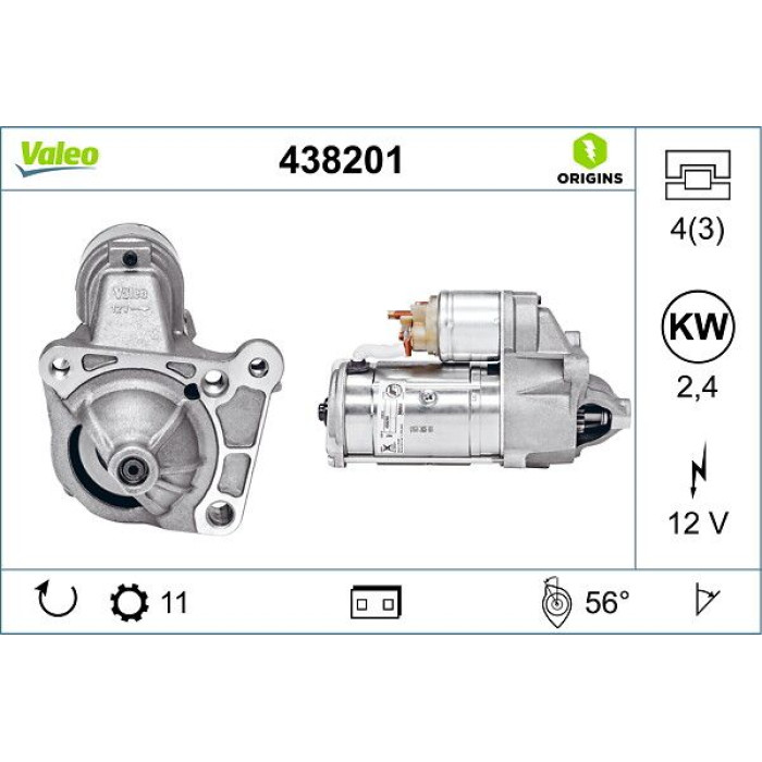 Valeo Anlasser 438201 Valeo Anlasser 438201