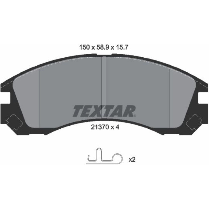 2137001 Textar Bremsbelagsatz 2137001 2137001 Textar Bremsbelagsatz 2137001