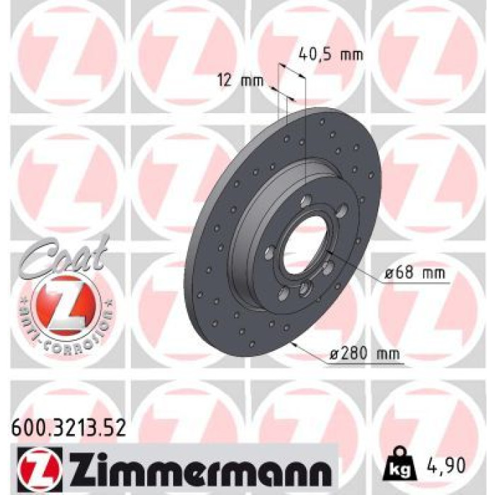 Zimmermann 17 482 006 Sport Bremsscheibe Hinterachse Sport 600.3213.52 Zimmermann 17 482 006 Sport Bremsscheibe Hinterachse Sport 600.3213.52