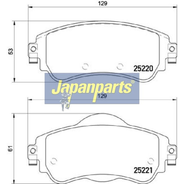 Japanparts Bremsbeläge PA-0614AF Japanparts Bremsbeläge PA-0614AF