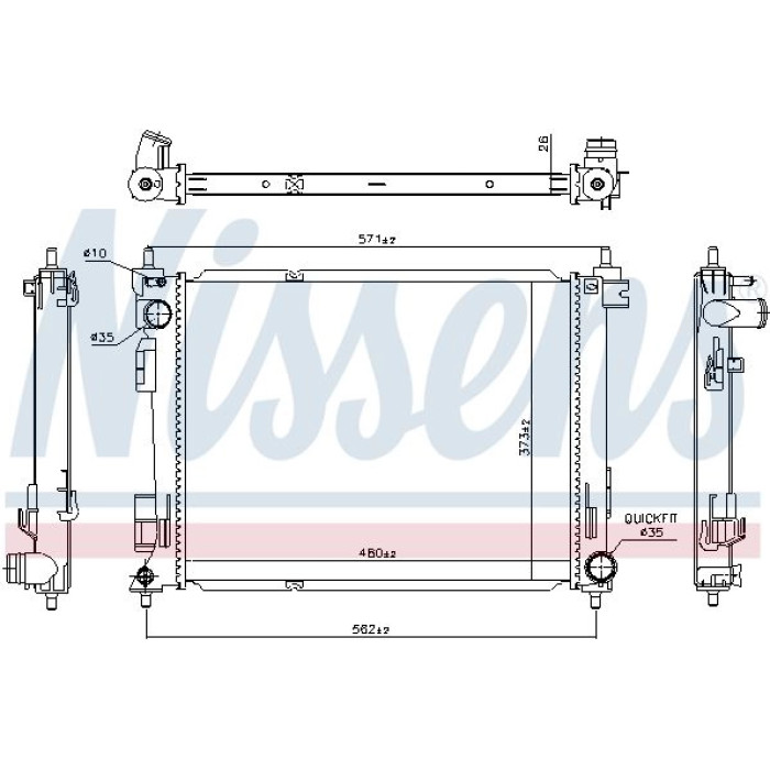 Nissens Wasserkühler PKW 606734 Nissens Wasserkühler PKW 606734