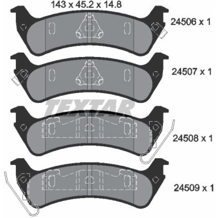Textar Bremsbelagsatz 2450601