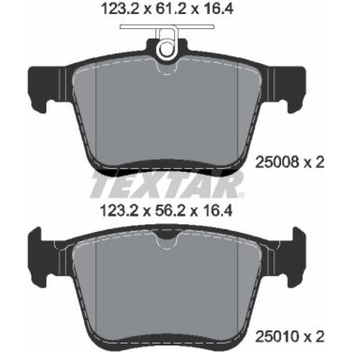Textar Bremsbelagsatz 2500801 Textar Bremsbelagsatz 2500801
