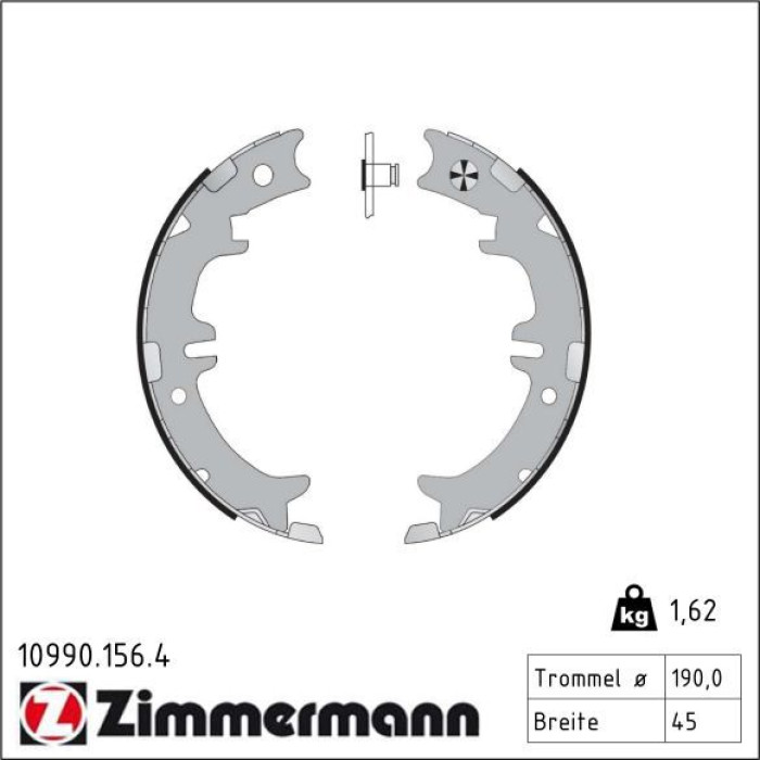 ZIMMERMANN Bremsbacken 10990.156.4 ZIMMERMANN Bremsbacken 10990.156.4