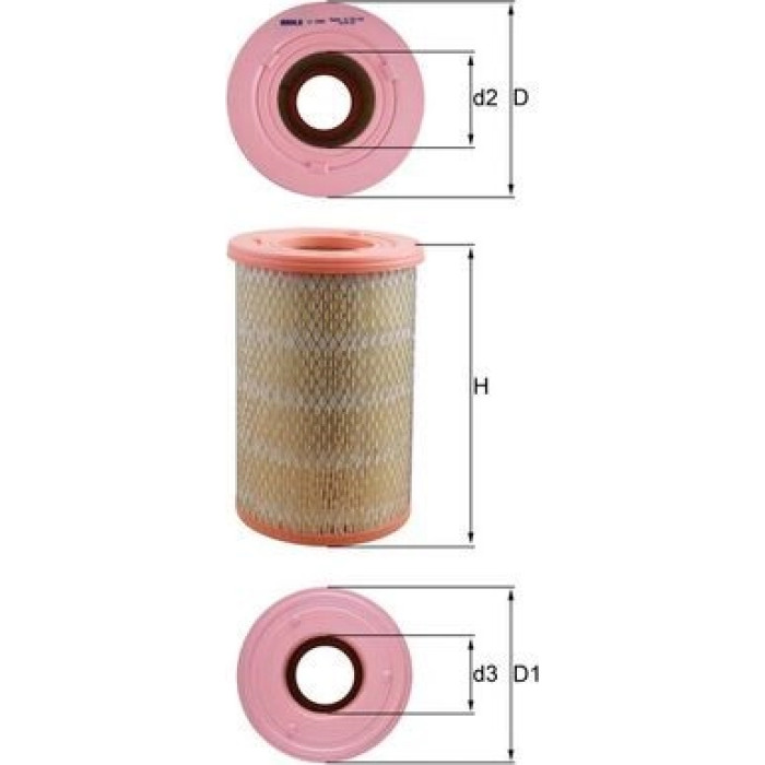 MAHLE Luftfilter LX 2968 MAHLE Luftfilter LX 2968