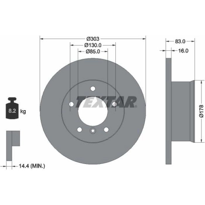 Textar Bremsscheibe 92020300