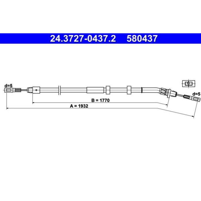 ATE Handbremsseil 24.3727-0437.2 ATE Handbremsseil 24.3727-0437.2