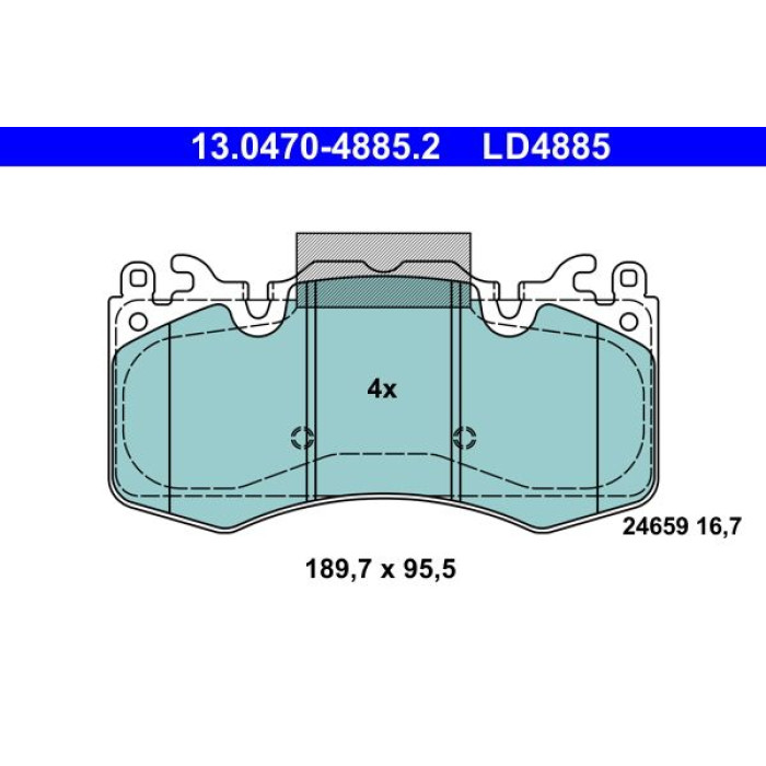 ATE Bremsbelagsatz 13.0470-4885.2 ATE Bremsbelagsatz 13.0470-4885.2