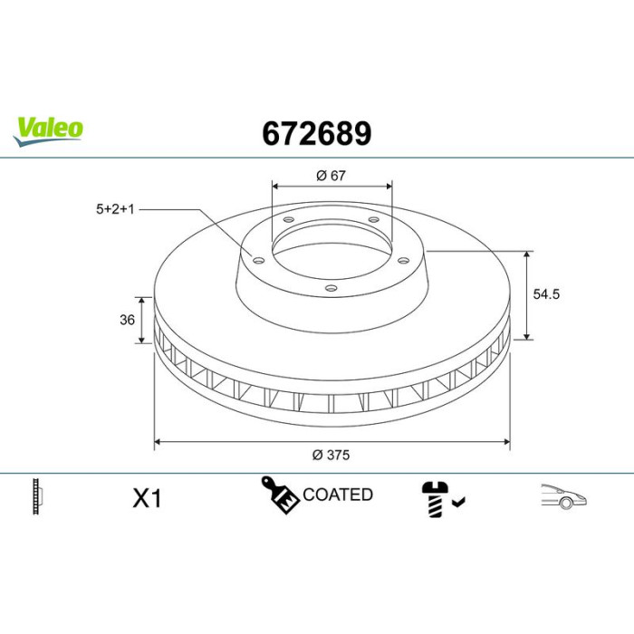 Valeo Bremsscheibe 672689 Valeo Bremsscheibe 672689