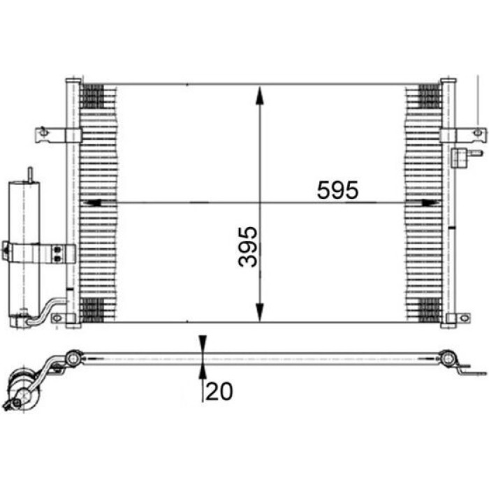 Kondensator, Klimaanlage AC 384 000S Kondensator, Klimaanlage AC 384 000S