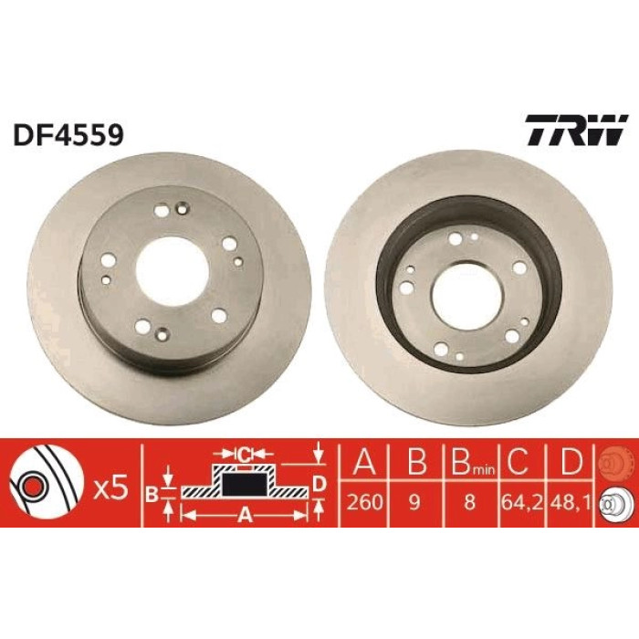 TRW Bremsscheibe DF4559
