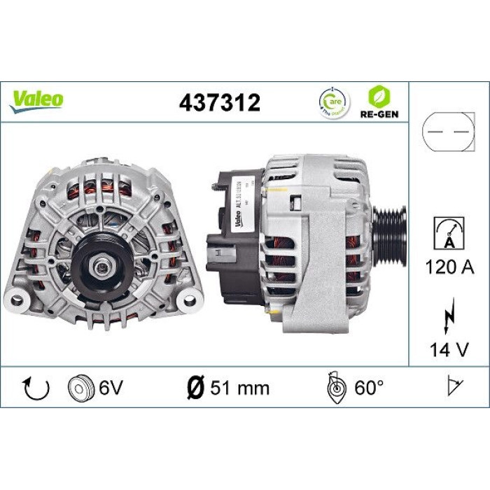 Valeo Lichtmaschine 437312 Valeo Lichtmaschine 437312
