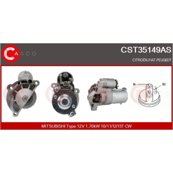 CASCO Anlasser CST35149AS CASCO Anlasser CST35149AS