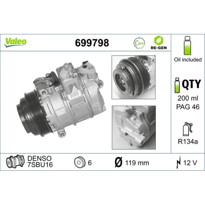 Valeo Kompressor 699798 Valeo Kompressor 699798