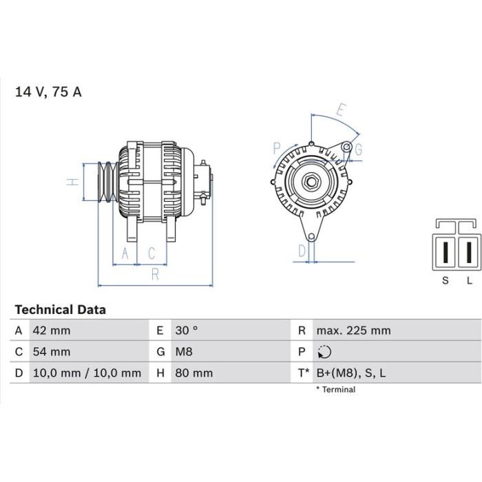 Bosch Lichtmaschine 0 986 042 291 Bosch Lichtmaschine 0 986 042 291