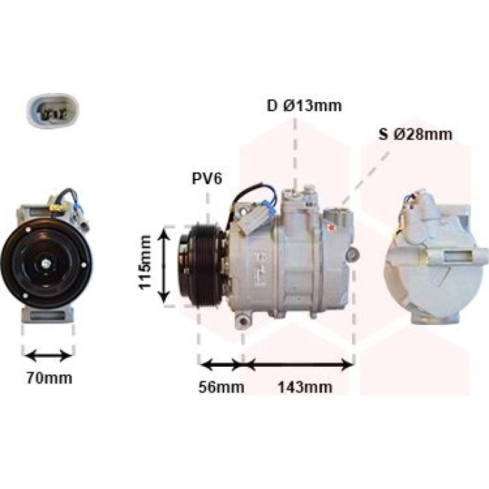 3700K357 Van Wezel Klimakompressor 3700K357 3700K357 Van Wezel Klimakompressor 3700K357