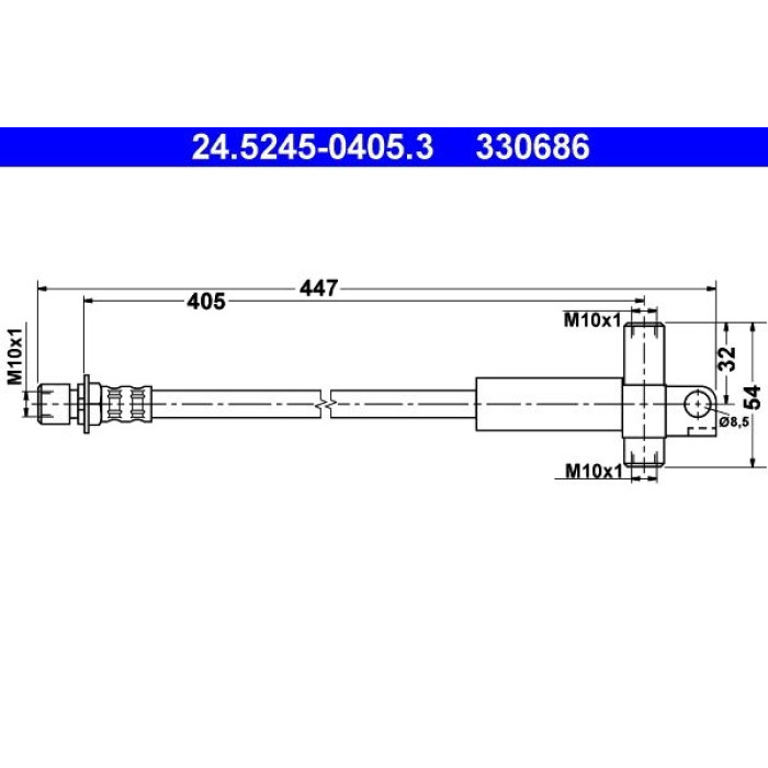 ATE Bremsschlauch 24.5245-0405.3 ATE Bremsschlauch 24.5245-0405.3