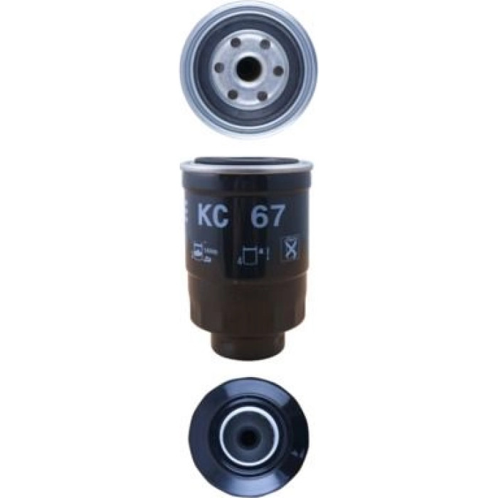 KC 67 MAHLE Kraftstofffilter KC 67, Anschraubfilter, Höhe 141 mm – u. a. für Ford Maverick (UDS, UNS), Van, Nissan Trade Pritsche/Fahrgestell – OE Nummer 1112654 - l KC 67 MAHLE Kraftstofffilter KC 67, Anschraubfilter, Höhe 141 mm – u. a. für Ford Maverick (UDS, UNS), Van, Nissan Trade Pritsche/Fahrgestell – OE Nummer 1112654 - l