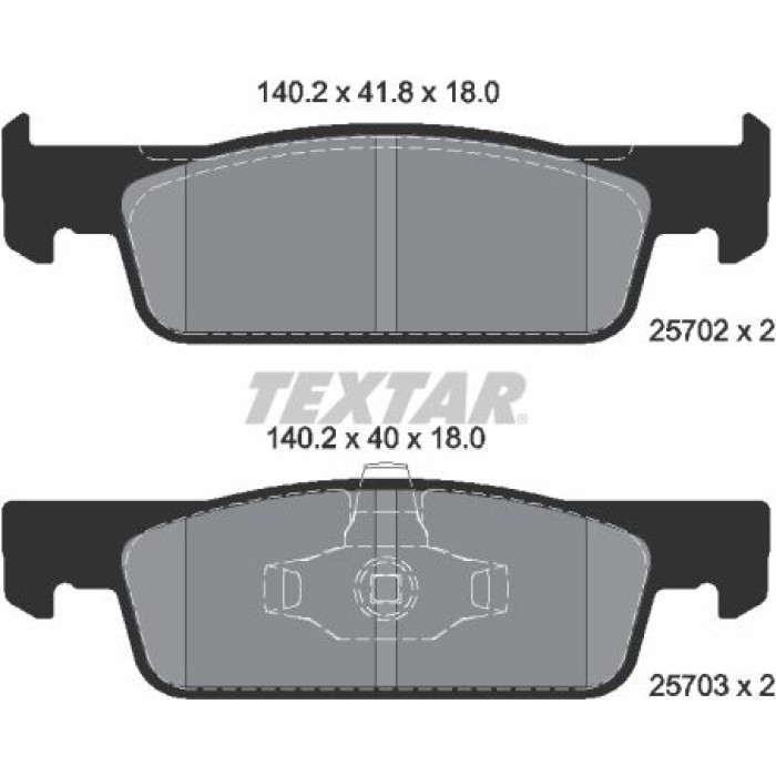 Textar Bremsbelagsatz 2570201 – 15/16 Zoll Textar Bremsbelagsatz 2570201 – 15/16 Zoll