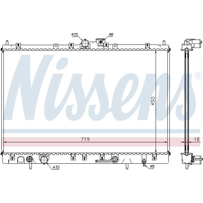 Nissens Wasserkühler PKW 628031 Nissens Wasserkühler PKW 628031