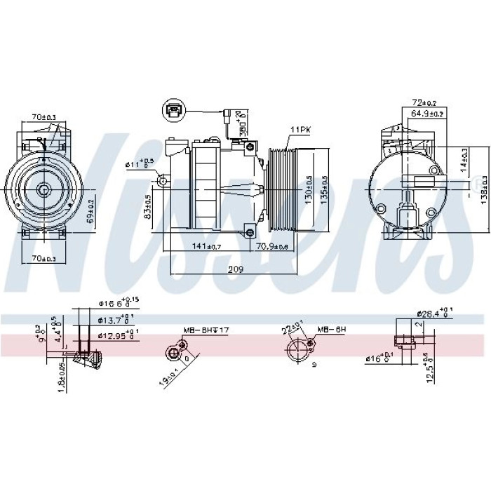 89028 Nissens Klimakompressor LKW 89028