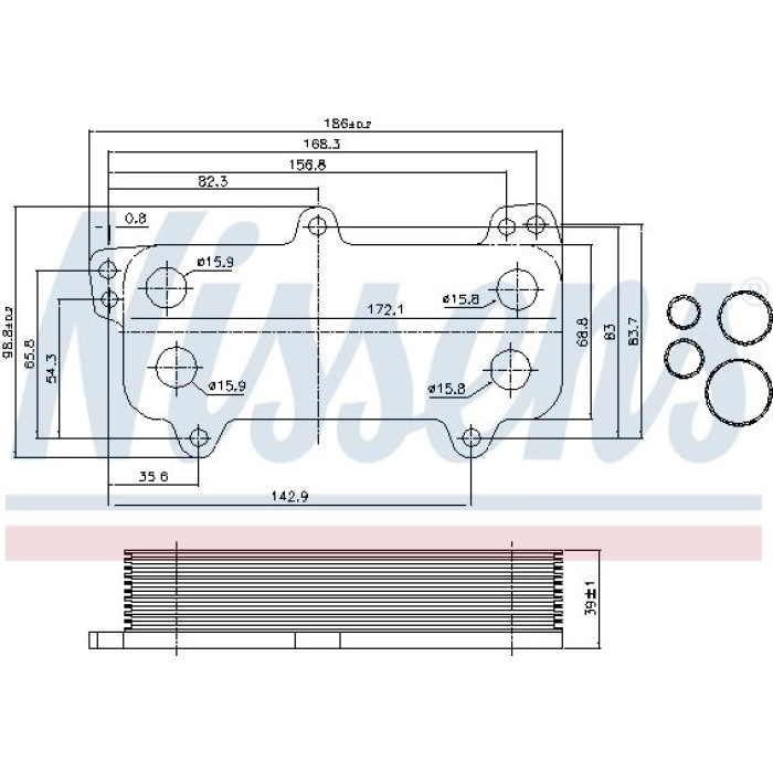 Nissens Ölkühler PKW 90684 Nissens Ölkühler PKW 90684