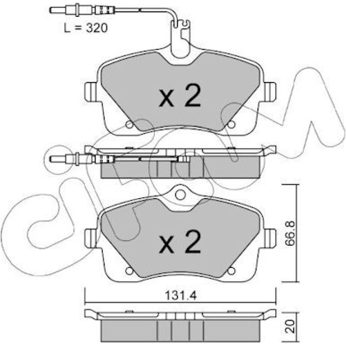 CIFAM Bremsbelagsatz, Scheibenbremse 822-853-0 CIFAM Bremsbelagsatz, Scheibenbremse 822-853-0