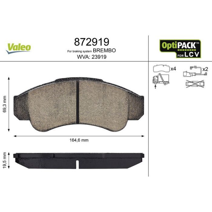 Valeo Bremsbelagsatz 872919