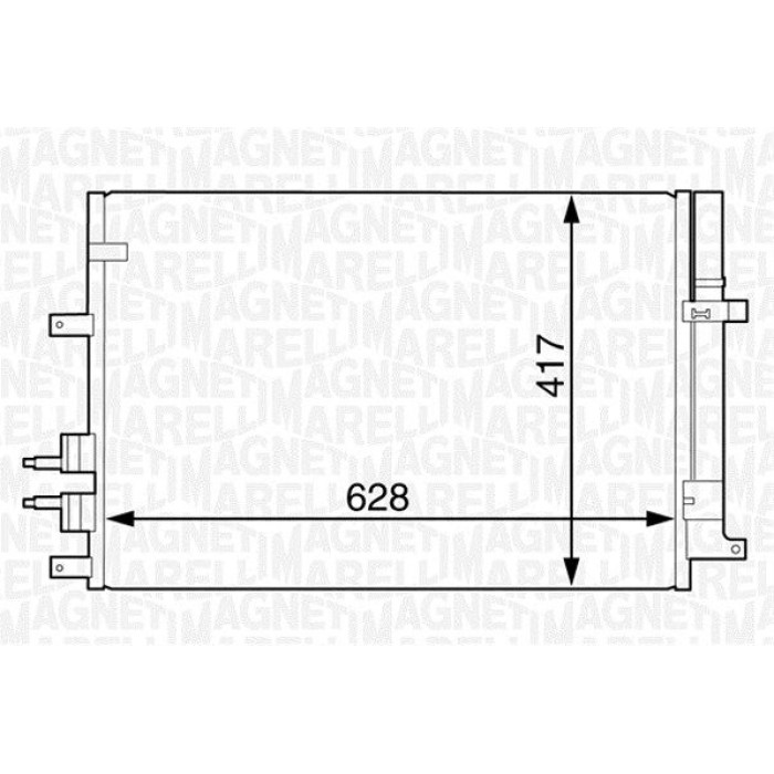 Magneti Marelli Klimakondensator 350203616000 Magneti Marelli Klimakondensator 350203616000