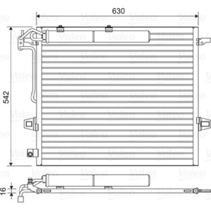 Valeo Klimakondensator 814025 Valeo Klimakondensator 814025