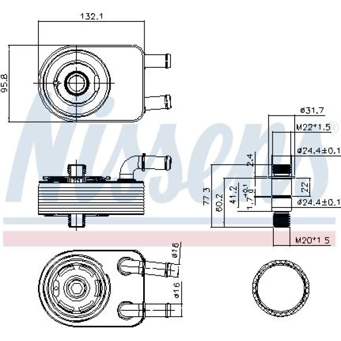 Nissens Ölkühler PKW 91111