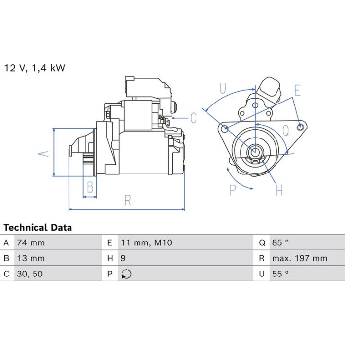 Bosch Starter 0 986 026 110 Bosch Starter 0 986 026 110
