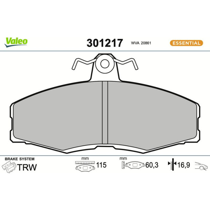 Valeo Bremsbelagsatz 301217