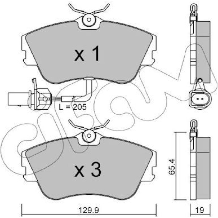 CIFAM Bremsbelagsatz, Scheibenbremse 822-164-1 CIFAM Bremsbelagsatz, Scheibenbremse 822-164-1