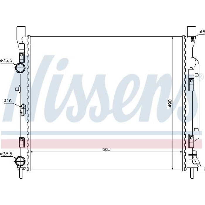 Nissens Wasserkühler PKW 637623 Nissens Wasserkühler PKW 637623